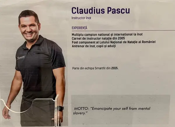 Claudius Pascu - instructor inot