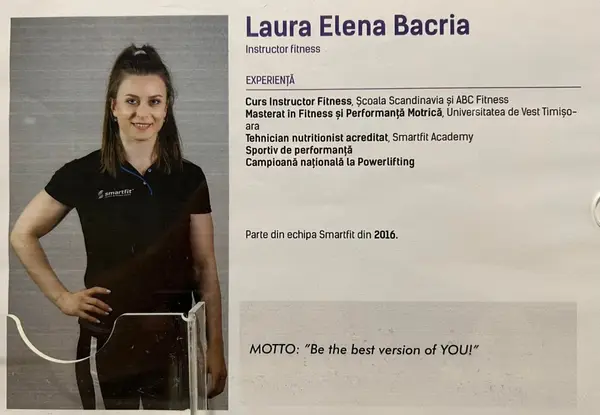 Laura Elena Bacria - instructor fitness