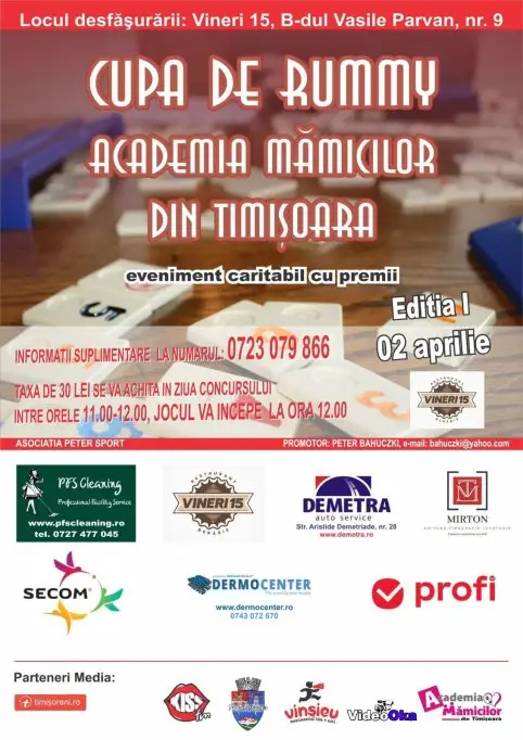 Cupa de rummy Academia Mămicilor din Timișoara