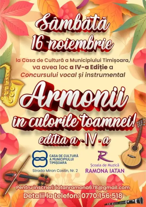 Concurs vocal si instrumental: Armonii in culorile toamnei
