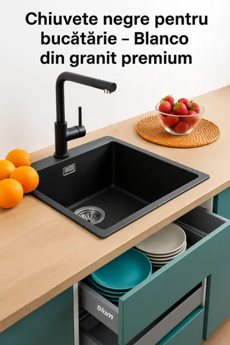 Chiuvete negre pentru bucătărie Blanco din granit premium