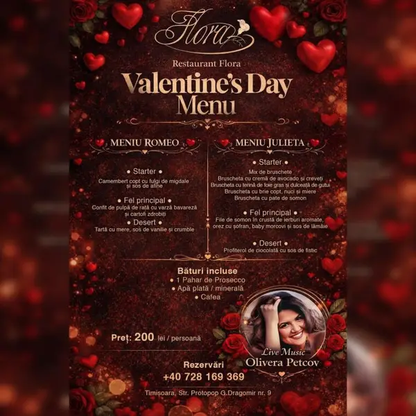Valentine's Day la restaurant Flora