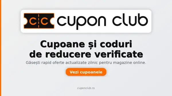 CuponClub.ro platformă românească pentru coduri de reducere și vouchere