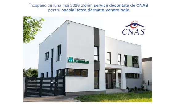 Servicii medicale decontate de CNAS pentru specialitatea dermato venerologie