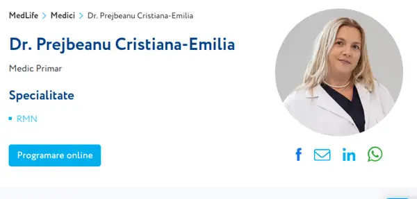 Prejbeanu Cristiana Emilia - doctor