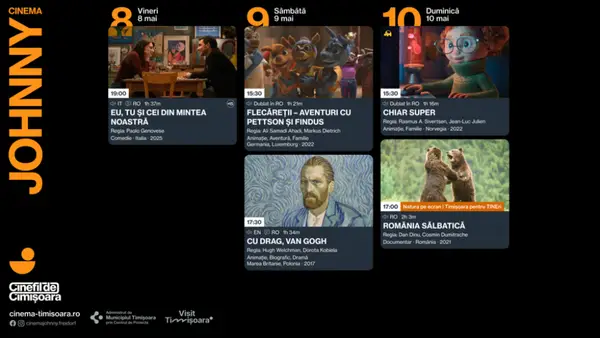 Programul filmelor la Cinema Johnny