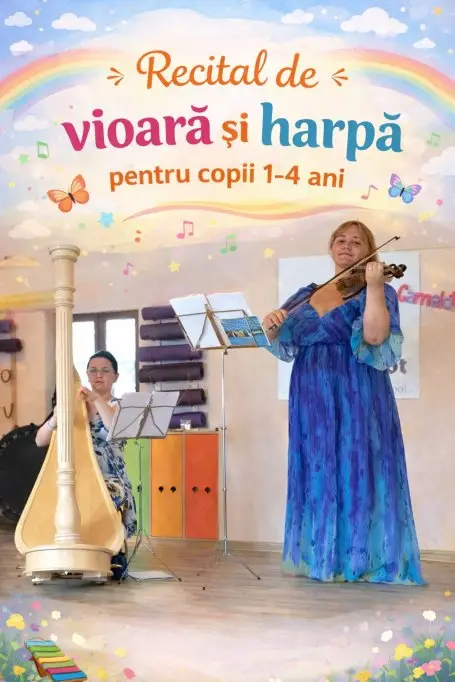 Recital de vioara si harpa pentru bebelusi