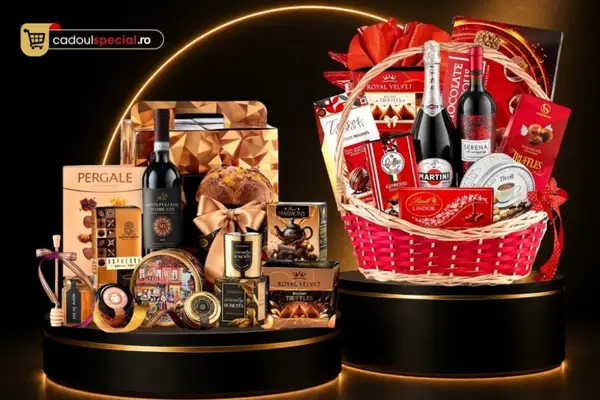 Dulce, gourmet sau festiv? Cum alegi din colecția de coșuri cadou de Crăciun de la Cadoul Special