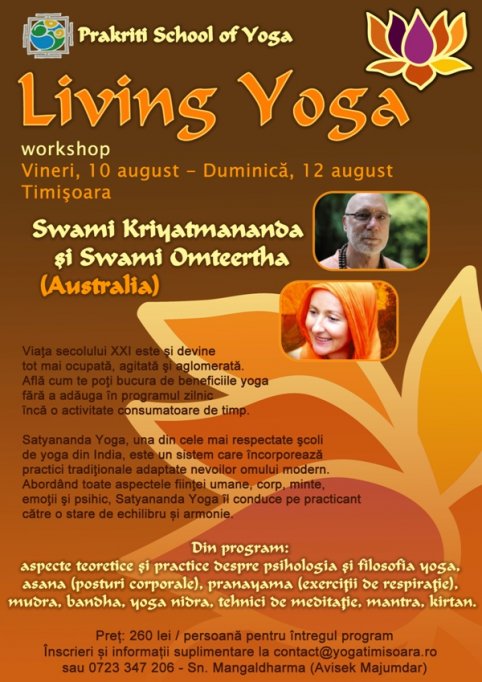 Workshop Living Yoga Timisoara