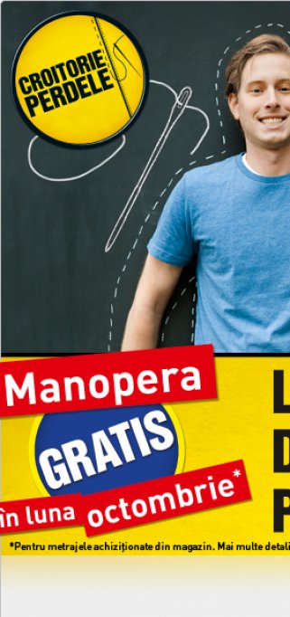 La Atelierul de croitorie perdele ai manopera gratuita toata luna Octombrie!