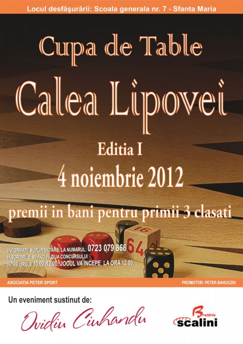 Cupa de Table Calea Lipovei
