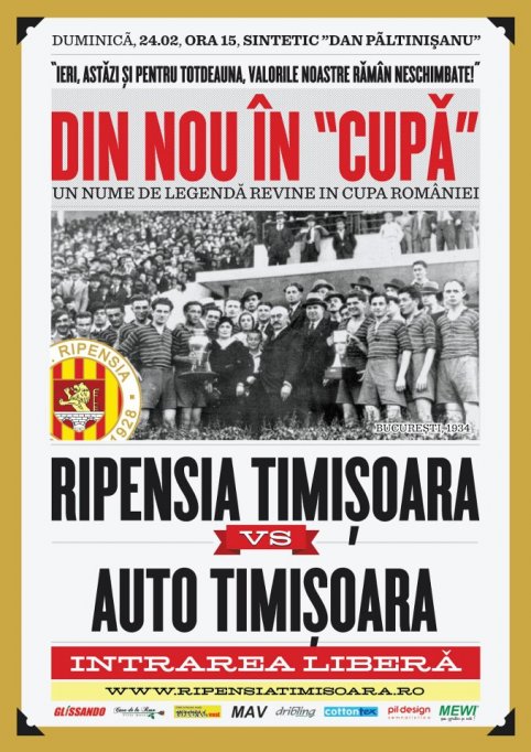 Cupa Romaniei - Ripensia Timisoara - Auto Timisoara