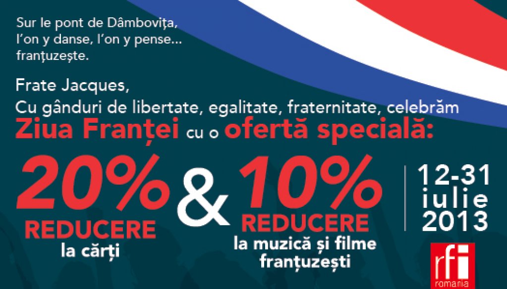 Toate cartile in limba franceza de pe Carturesti.ro au 20% reducere
