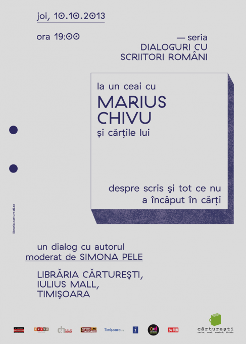 La un ceai cu Marius Chivu si cartile lui