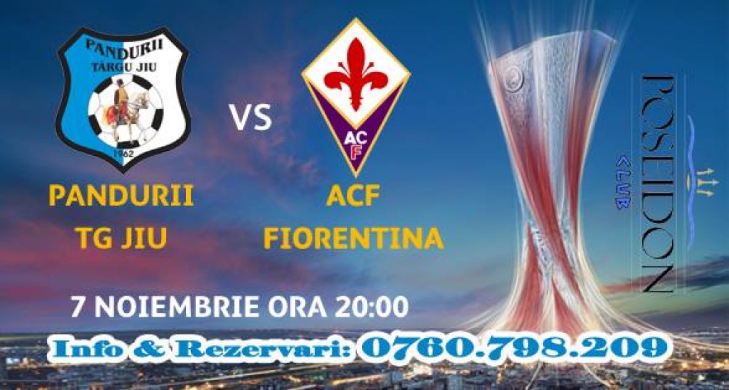 Meciul Pandurii - Fiorentina, vizionat la Club Poseidon