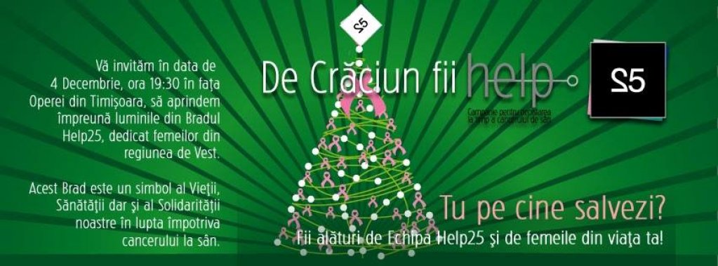 Aprinderea bradului de Craciun & campanie de donatii pentru Help25