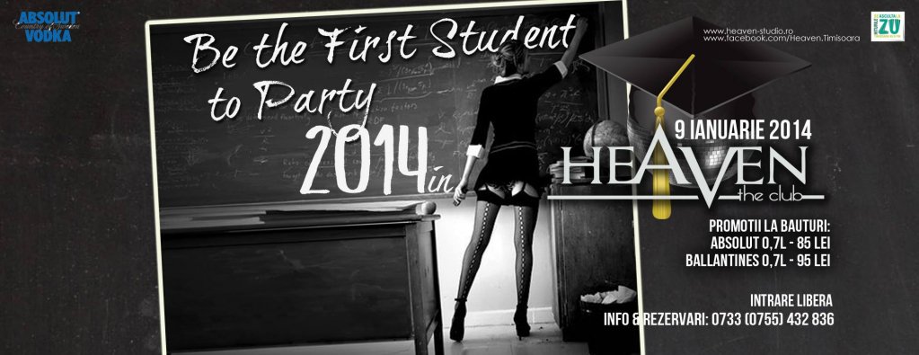Be the first student to party