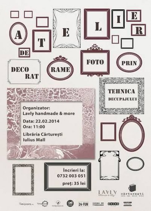 Atelier de decorat rame prin tehnica decupajului