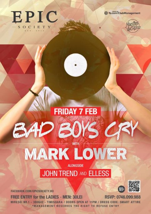 Bad Boys Cry cu Mark Lower la Epic