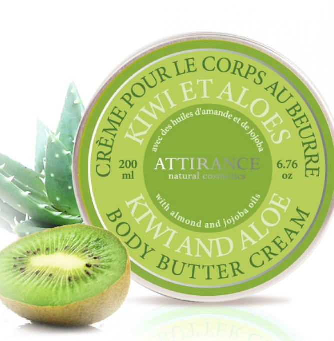 Crema naturala pentru corp cu aloe si kiwi