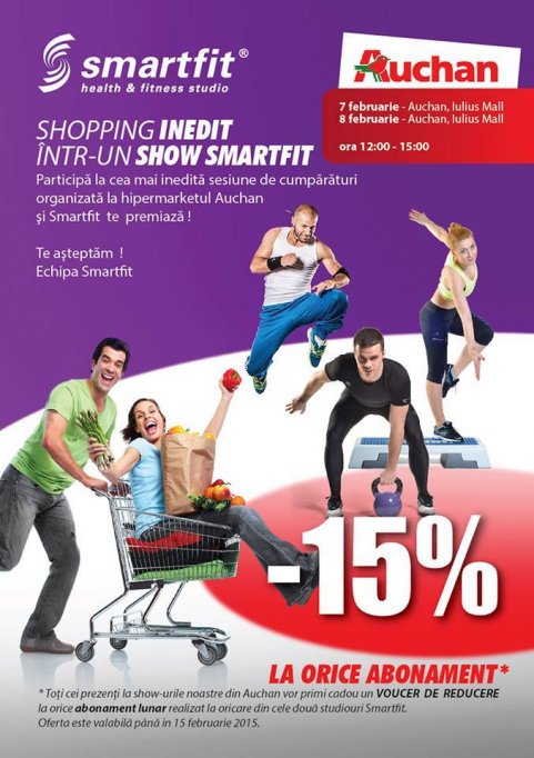 In week-end timisorenii fac miscare alaturi de echipa SmartFit la Auchan Mall
