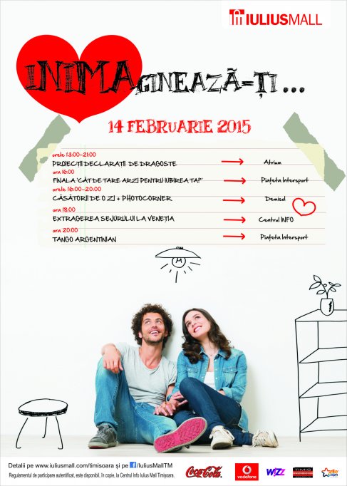 Declaratii de dragoste, premii pentru indragostiti, si casatorii pentru o zi la Iulius Mall de Valentine's Day