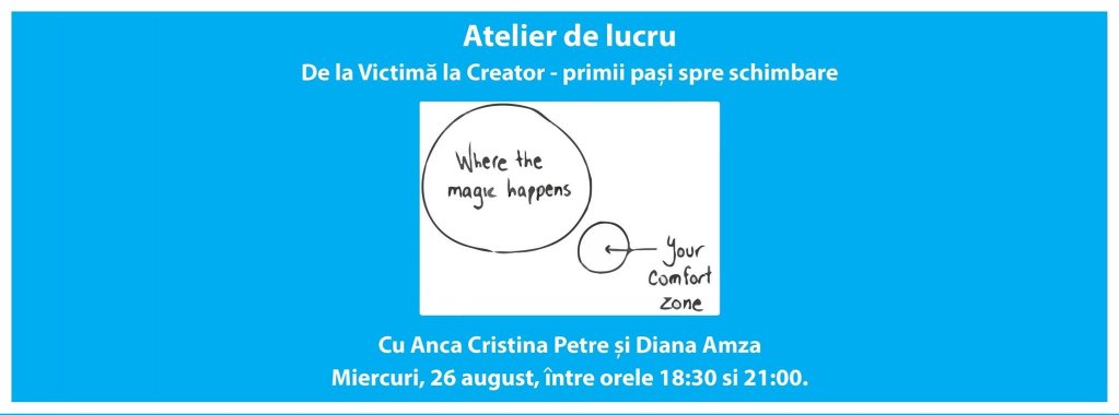 Atelier de lucru: "De la Victima la Creator - primii pasi spre schimbare"