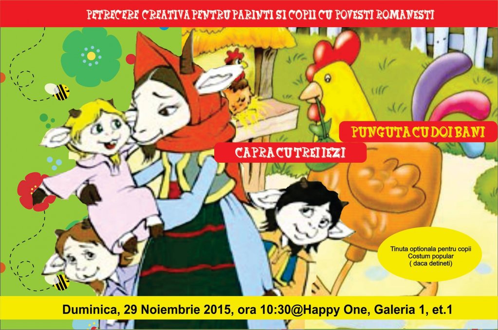 Petrecere creativa pentru parinti si copii cu POVESTI ROMANESTI