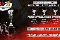 Echipa de rugby Timișoara Saracens RCM își prezintă cele trei trofee câștigate în acest an