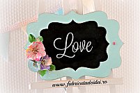 Atelier-cuvinte magice si flori 3D pe o tablita inramata