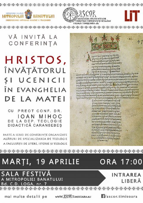 Hristos, Învatatorul si ucenicii in evanghelia de la Matei