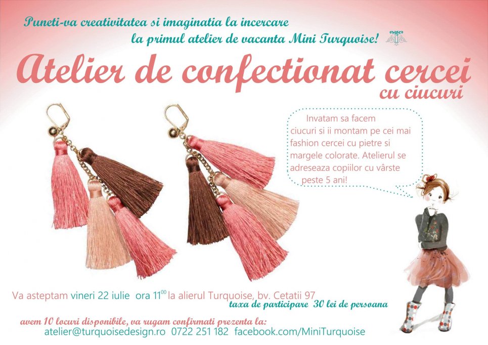 Atelier de confectionat cercei cu ciucuri