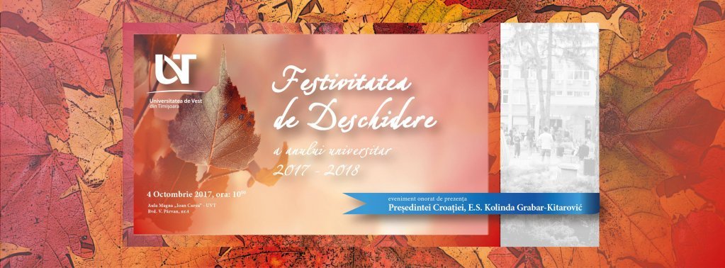 Festivitatea de Deschidere a Anului Universitar UVT