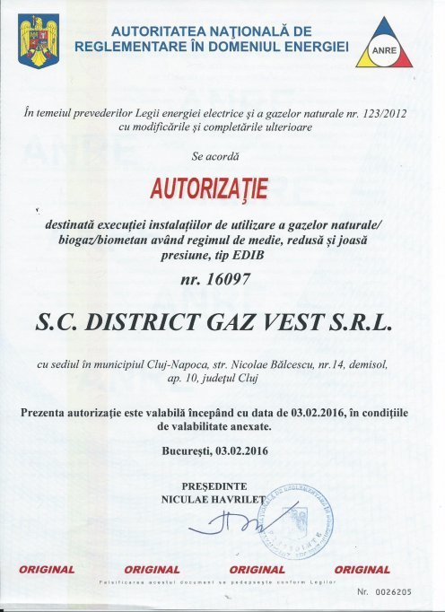Angajam instalatori verificari si revizii gaz