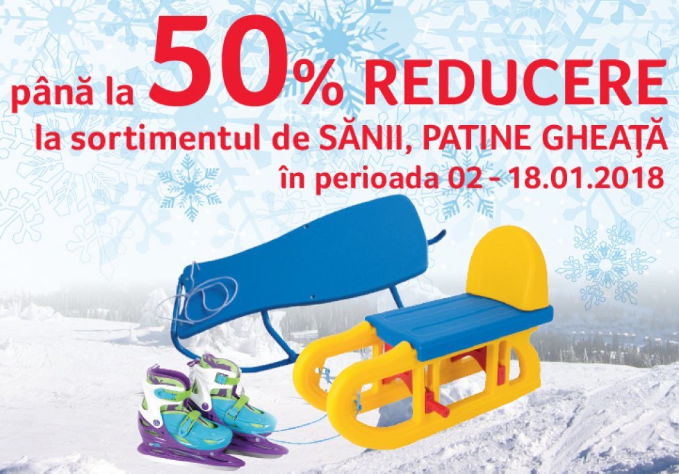 Sanii si patine de gheata la oferta de la Selgros Timisoara