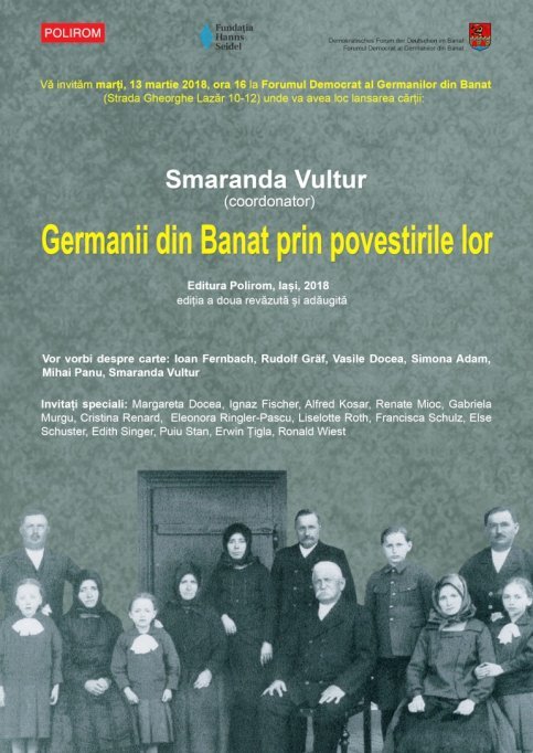 Lansarea volumului Germanii din Banat prin povestirile lor, coordonat de Smaranda Vultur