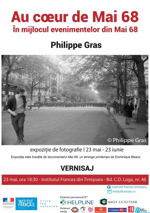 Au coeur de Mai 1968 – expoziție de fotografie de Philippe Gras