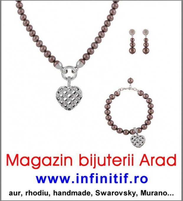 Bijuterii din aur, rhodiu, cristale Swarovsky