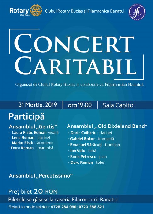 Concert caritabil Ansamblul Gentis