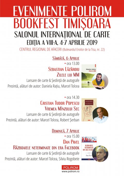 Evenimentele Polirom la Bookfest Timişoara