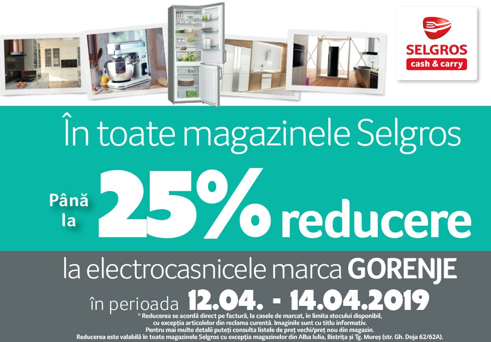 Electrocasnice la oferta de la Selgros Timisoara