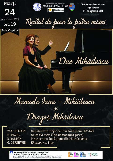 Recital de Pian la patru maini - Duo Mihailescu