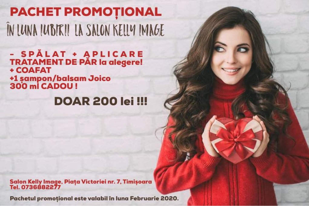 Oferta lunii Februarie la salonul de infrumusetare Kelly Image
