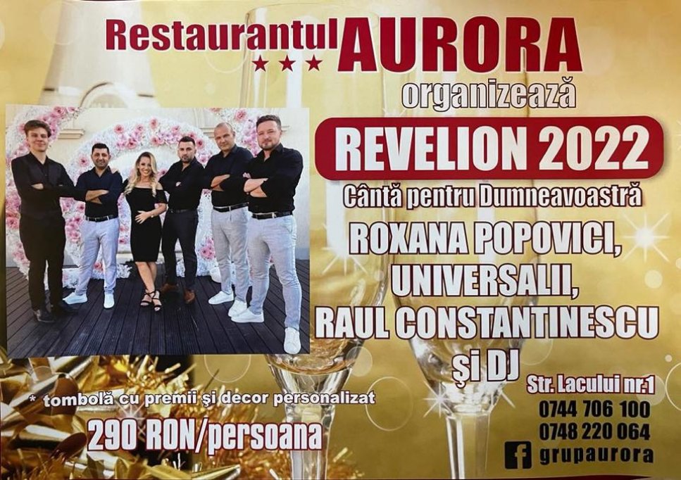 Revelion 2022 la restaurant Aurora Timisoara