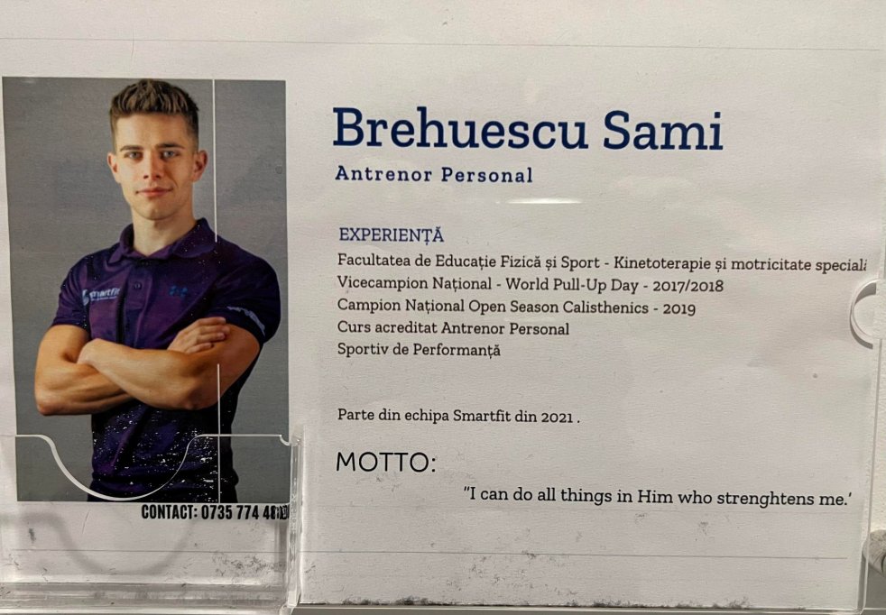 Brehuescu Sami - instructor fitness