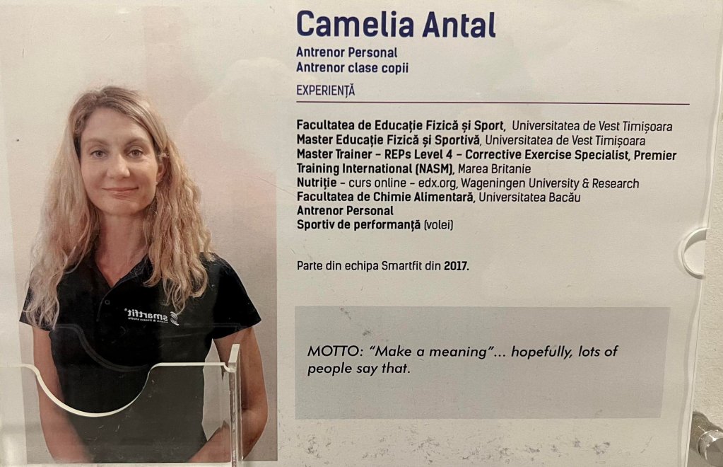 Camelia Antal - instructor fitness