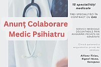 Angajam medic specialist sau primar psihiatru in Timisoara