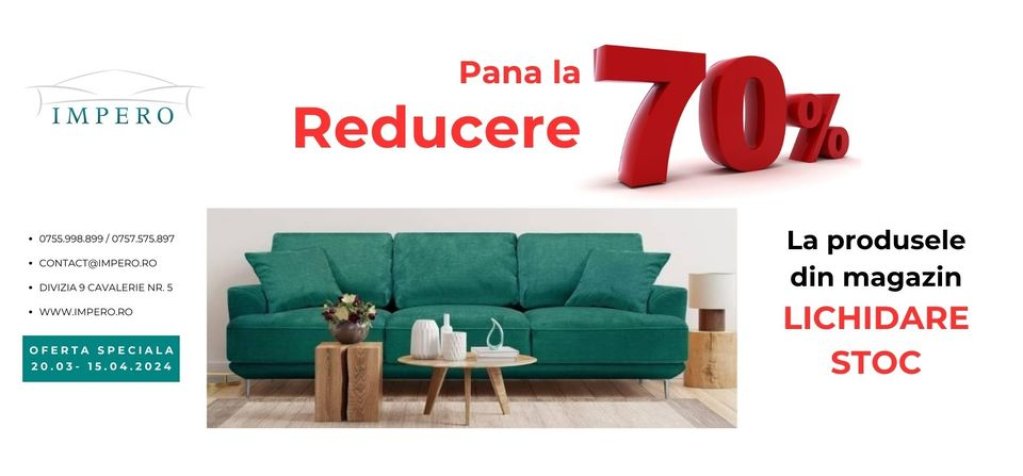 Lichidare magazin mobila Impero