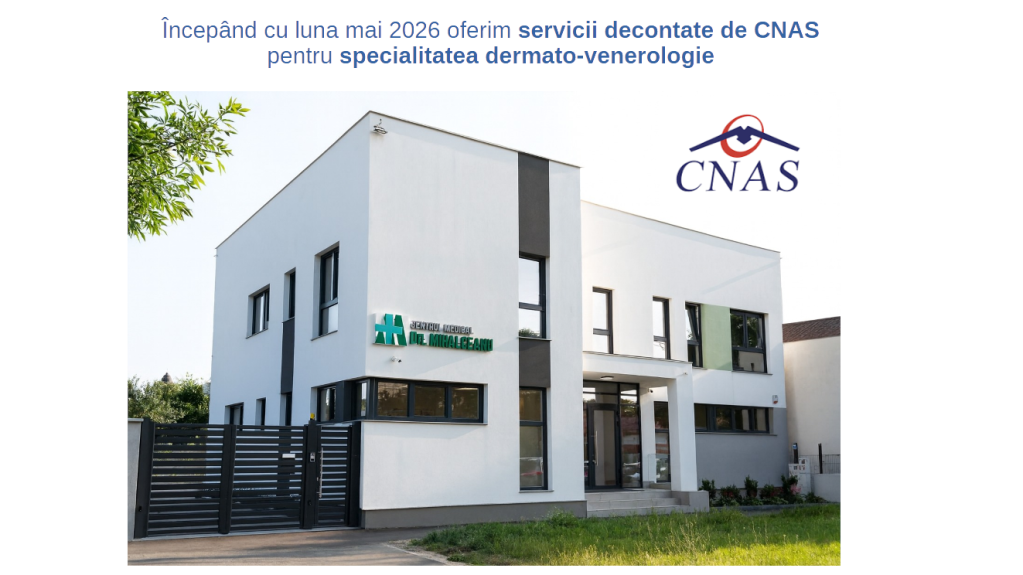 Servicii medicale decontate de CNAS pentru specialitatea dermato venerologie