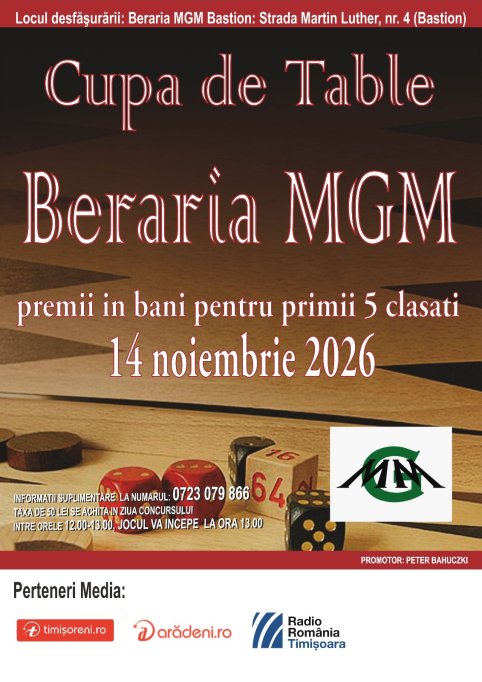 Cupa de table Beraria MGM